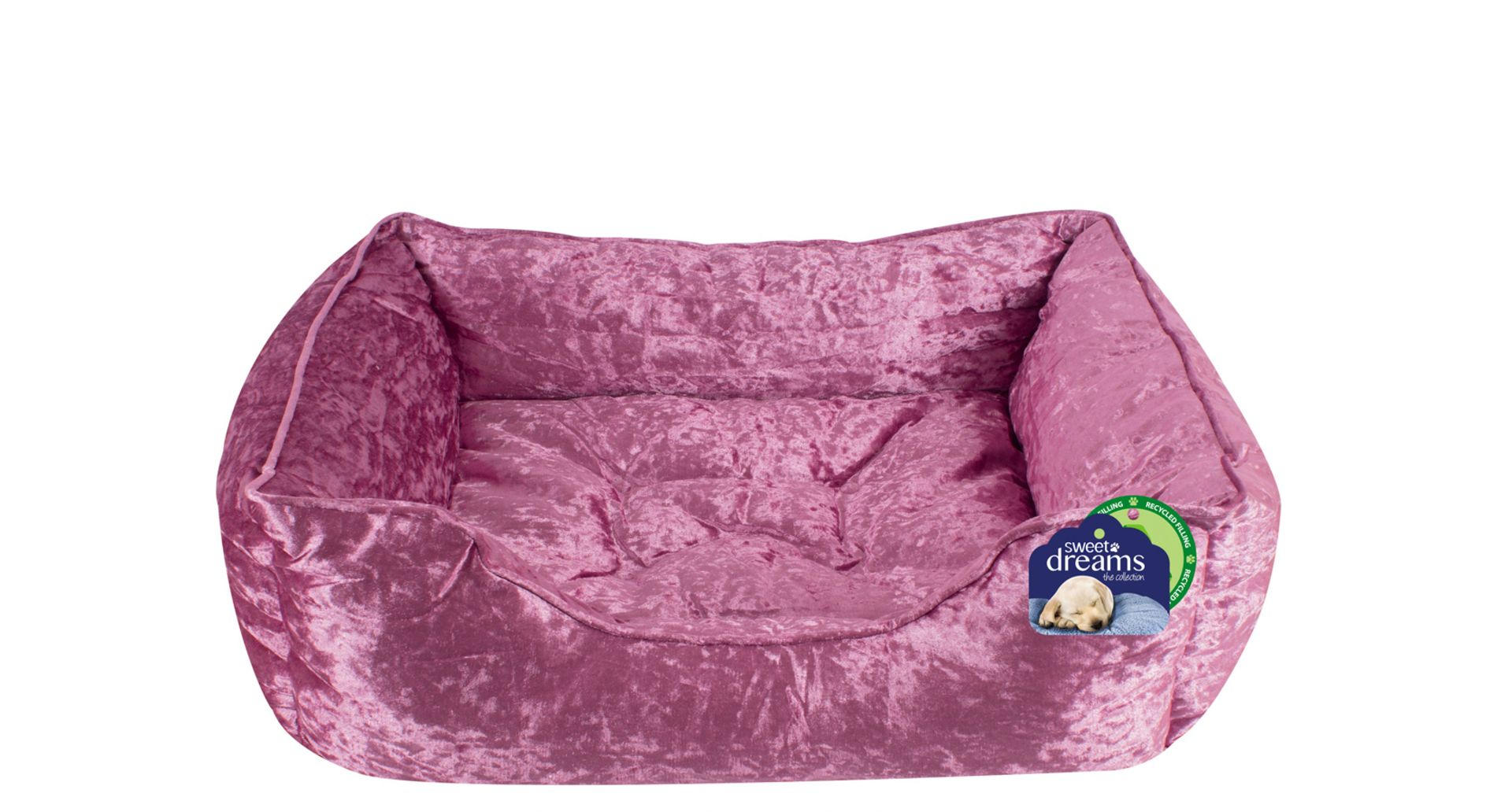 Sweet Dreams Velvet Pet Bed 46cm (Delivery Band A)