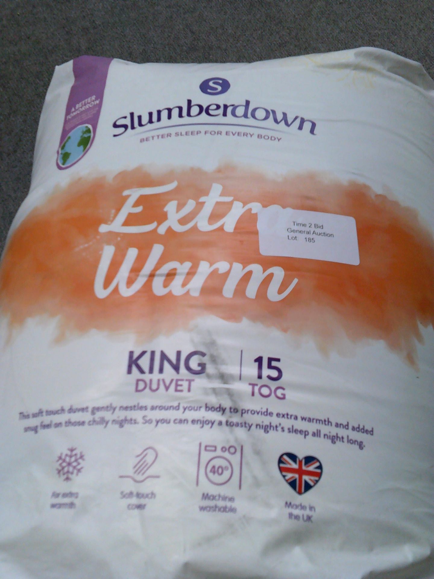 Slumberdown extra warm king duvet 15 tog (Delivery Band A)