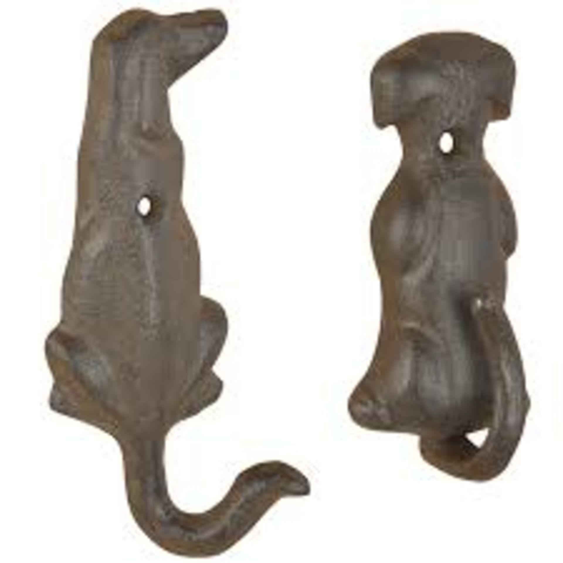 2x Cast Iron Dog Wall Hooks (Delivery Band A)