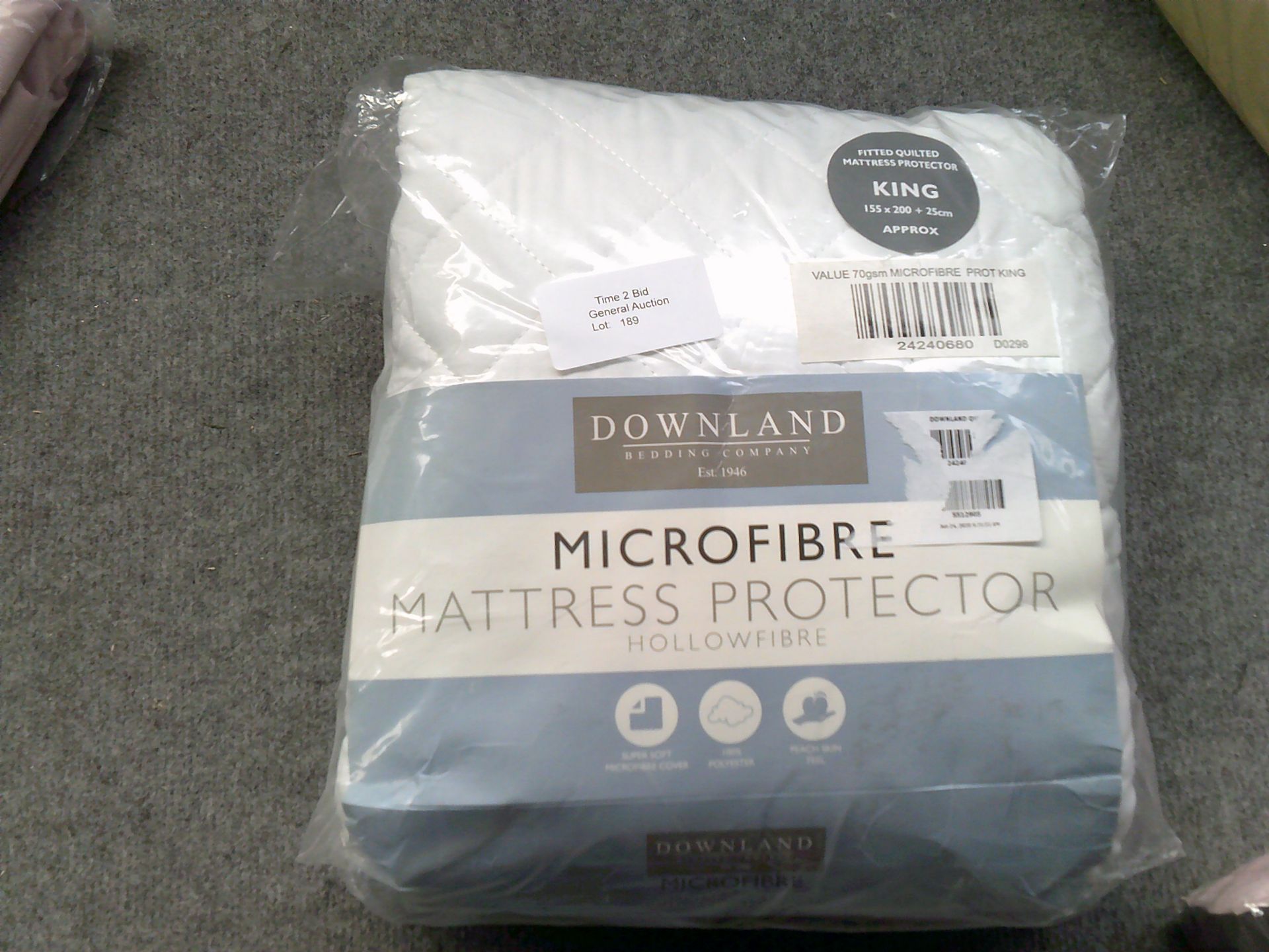 Downland microfibre mattress protector 155 x 200 + 25cm king (Delivery Band A)