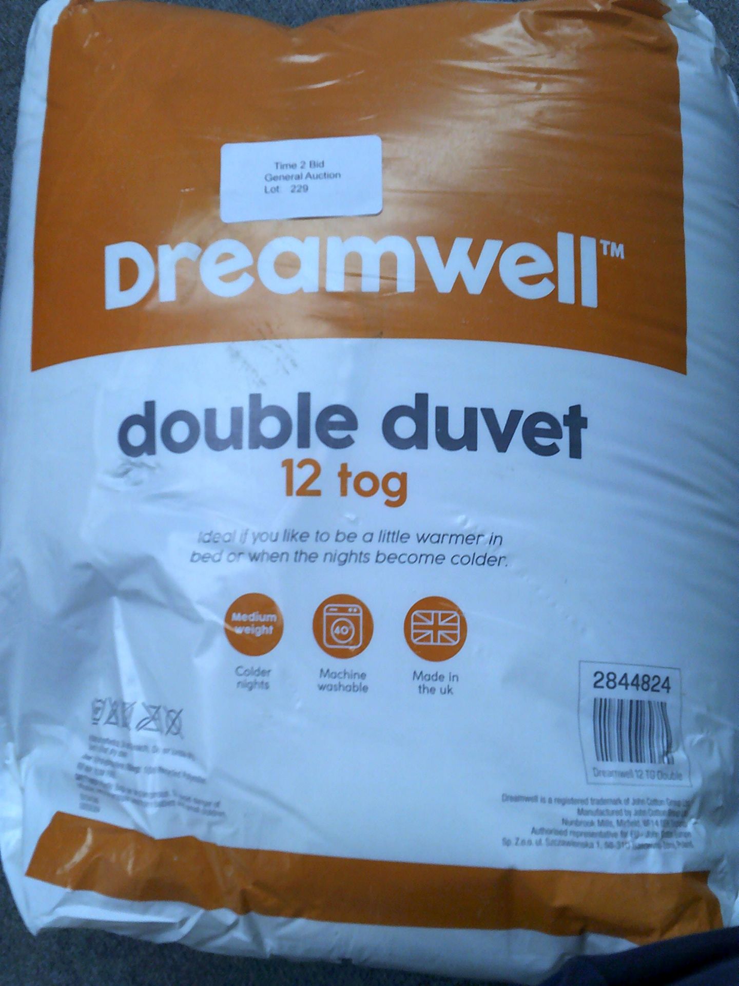 Dreamwell double duvet 12 tog (Delivery Band A)