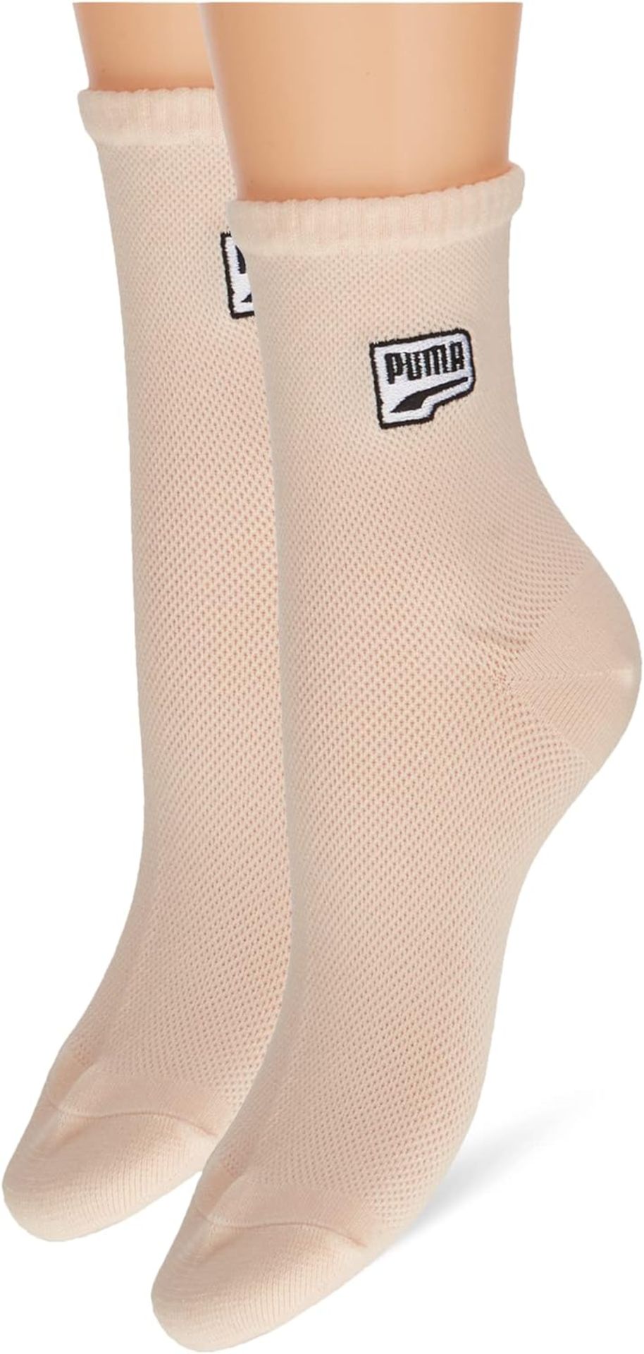 Puma 2 Pack Ladies Flat Toe Seam Short Socks Size 6-8 (Delivery Band A)