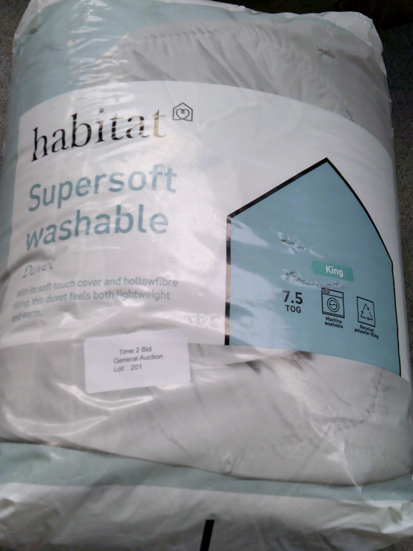 Habitat supersoft washable duvet king tog 7.5 (Delivery Band A)