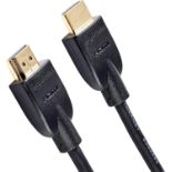 Amazon Basics 4K HDMI Cable 1.8m - 18Gbps High Speed with Ethernet, 4K@60Hz, 2160p, Black