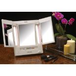 Tri-folded table makeup mirror light up your beauty (Delivery Band A)