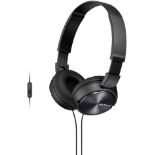 Sony ZX310AP On-Ear Headphones Compatible with Smartphones, Tablets and MP3 Devices - Metallic