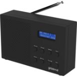 groov e Paris DAB & FM Digital Radio - Built-In Alarm Clock & Bluetooth Connectivity - LCD Display -