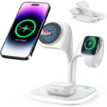 Lovcoyo Magnetic Wireless Charger, Upgrade 5 in 1 MagSafe Charging Station with LED Lamp