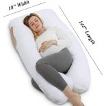 Big E Shaped Maternity Pillow Egytian Cotton (Delivery Band A)