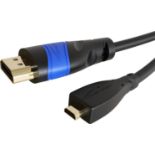 Micro HDMI cable with break-proof design - 1.5m (HDMI to Micro HDMI, bidirectional, 4K@60Hz for