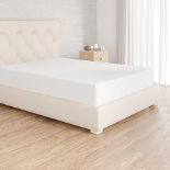 2x White Double Fitted Sheets Percale Collection (Delivery Band A)