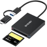 CFast Card Reader, BYEASY CFast 2.0 Reader via USB 3.0 or USB C Port, Portable Professional CFast