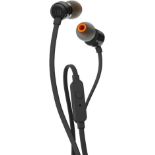 JBL T110 Wired In-Ear Headphones with JBL Pure Bass Sound, in Black