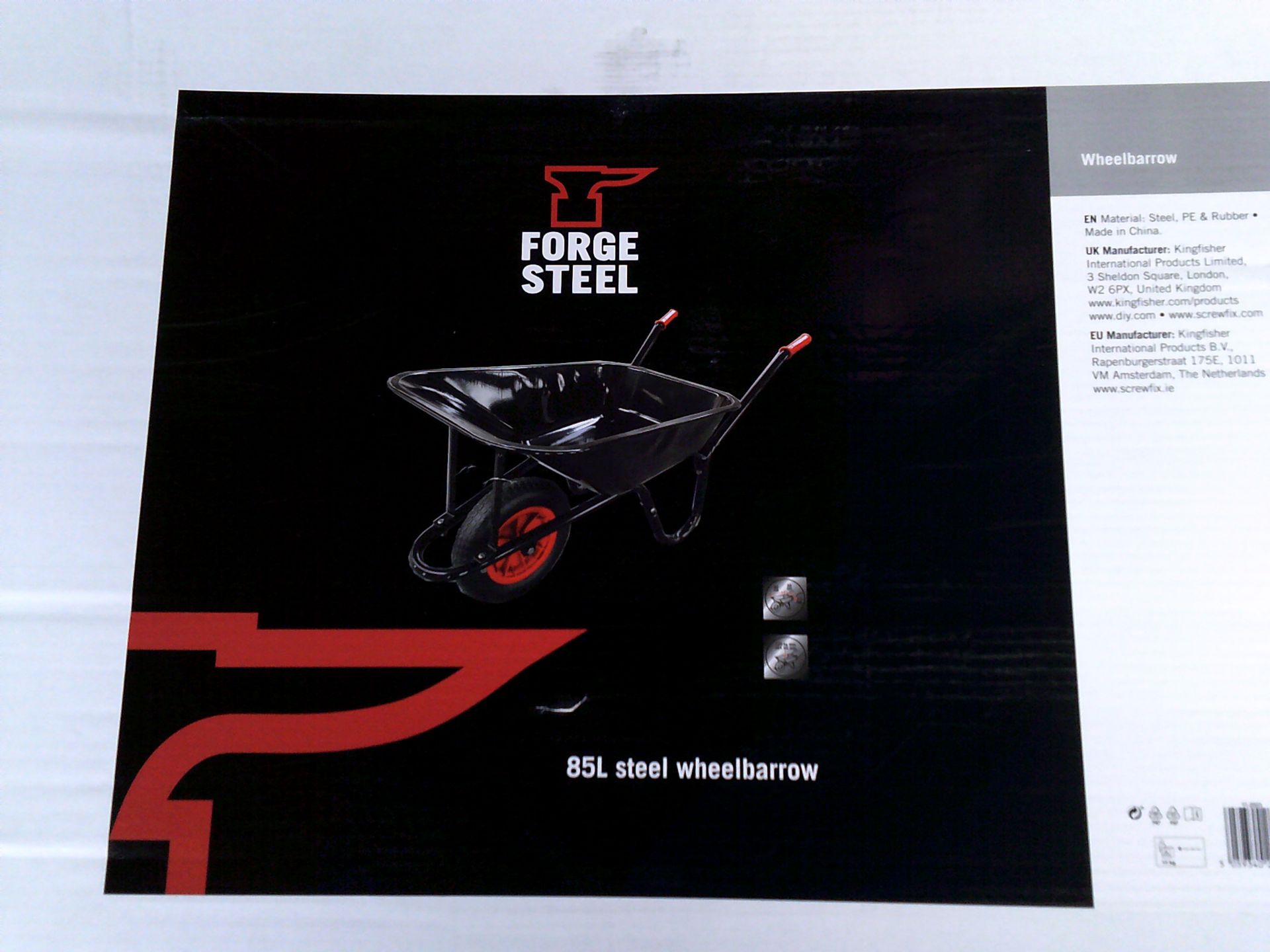 FORGE STEEL 85L WHEELBARROW