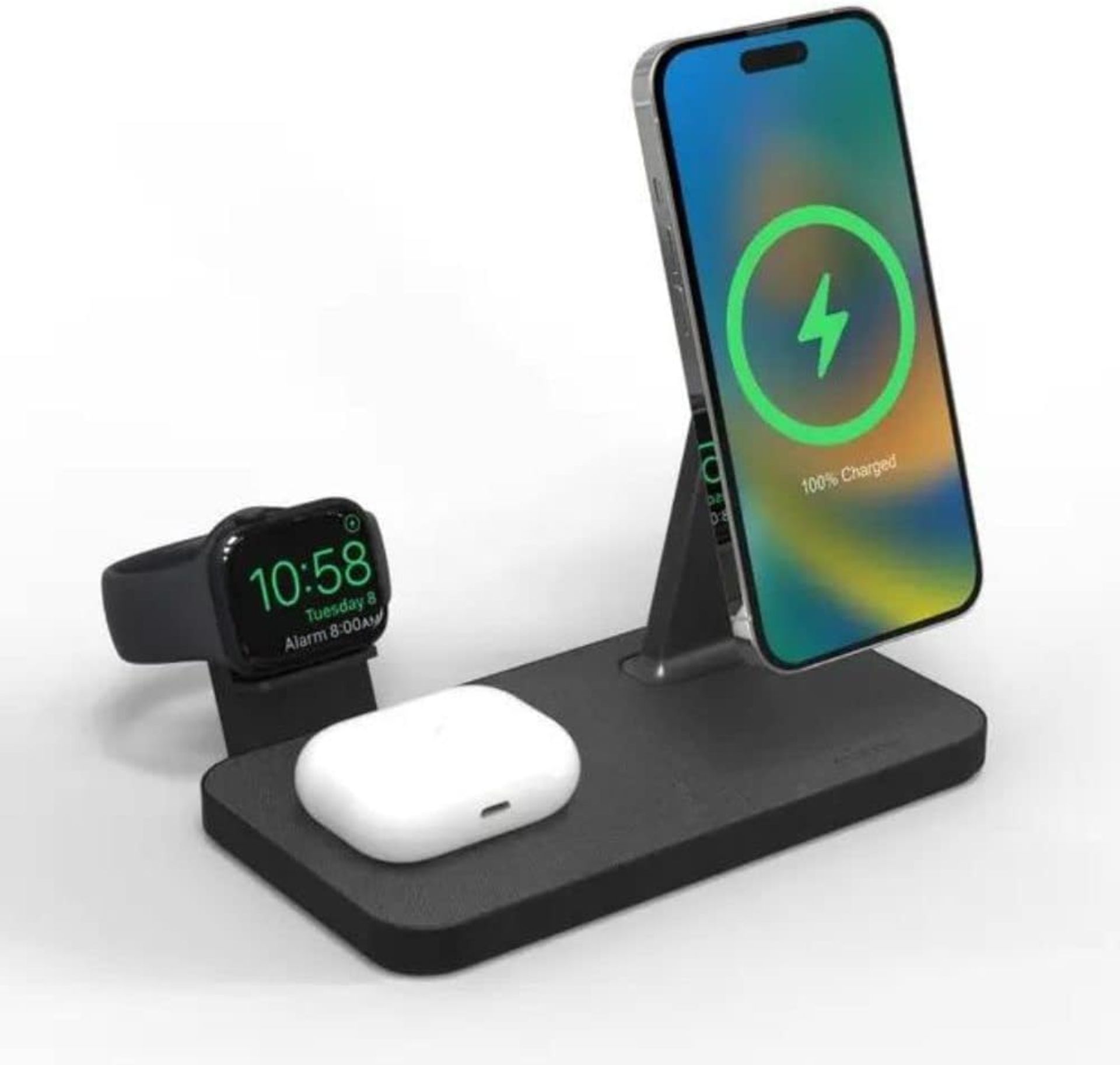 ZAGG mophie Snap+ 3-in-1 Wireless Charger with UK/Ireland Adapter, Qi-Enabled devices, Fast