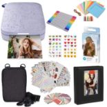 HP Sprocket Portable 2x3 inch Colour Instant Photo Printer (Lilac) Starter Bundle