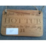 Hot tub wooden wall sign (Delivery Band A)