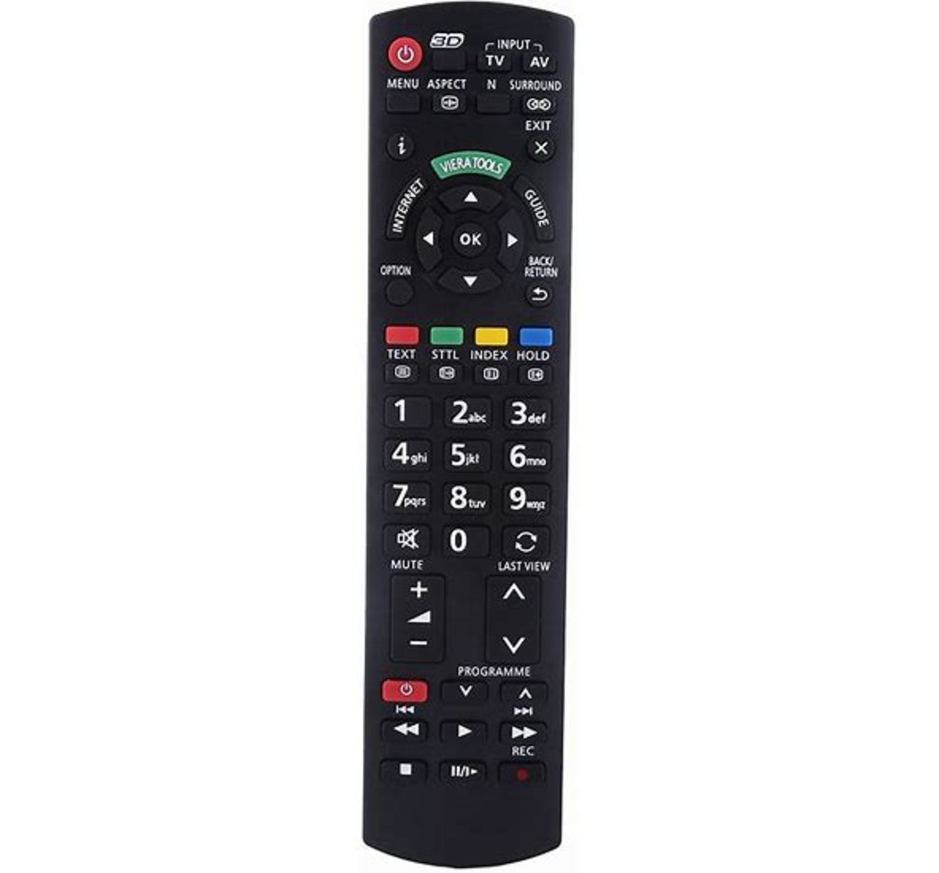 One For All Panasonic TV Replacement remote - Works with ALL Panasonic TVs - Learning feature -
