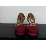 Size 4 Burgundys Diamante Heels