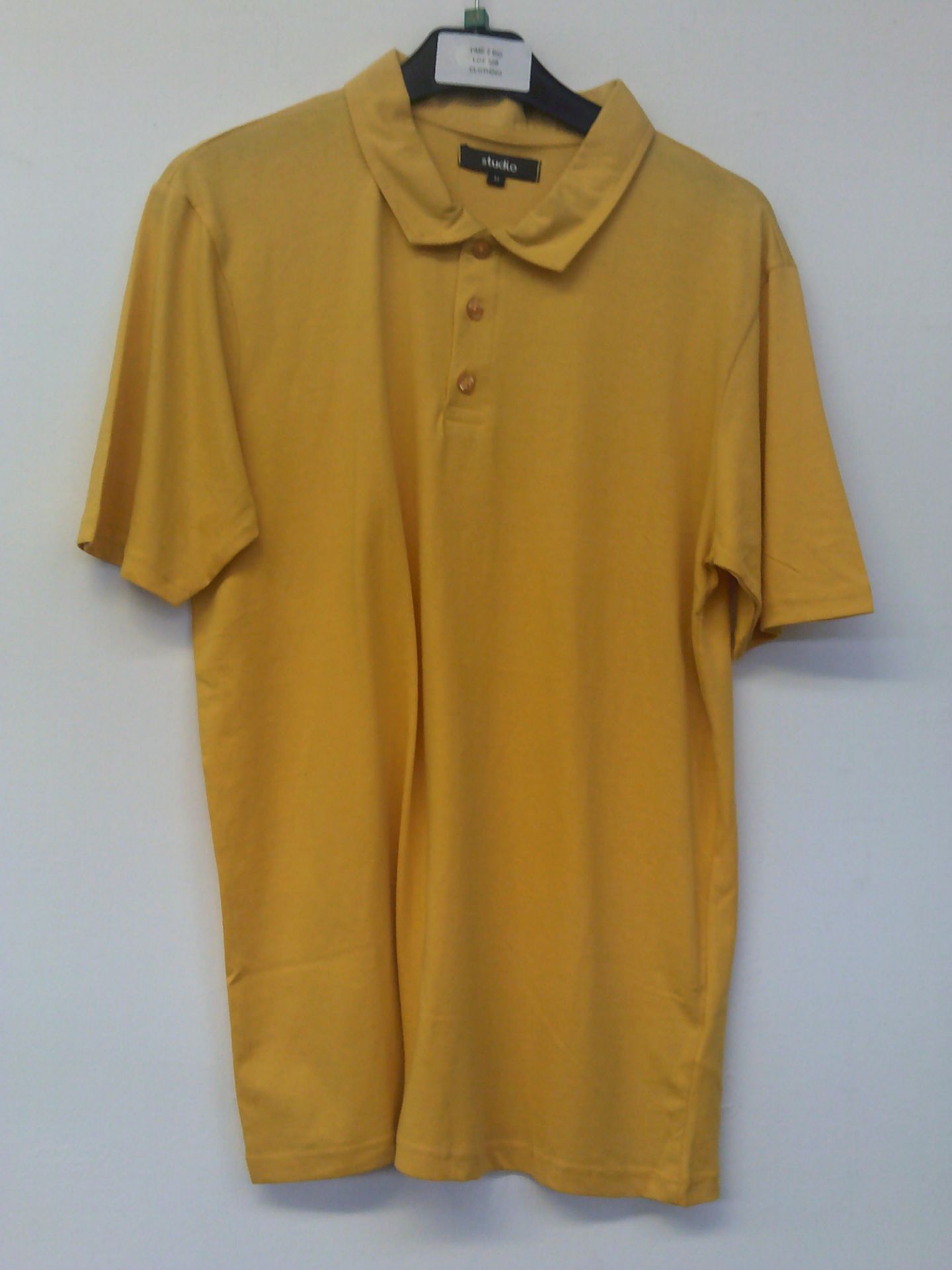 Mens Yellow Polo Shirt Size Medium