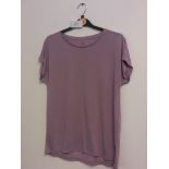 M&S LADIES LILAC SHORT SLEEVED CREW NECK TSHIRT SIZE 10