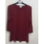 RUCHED SLEEVE TOP SIZE S