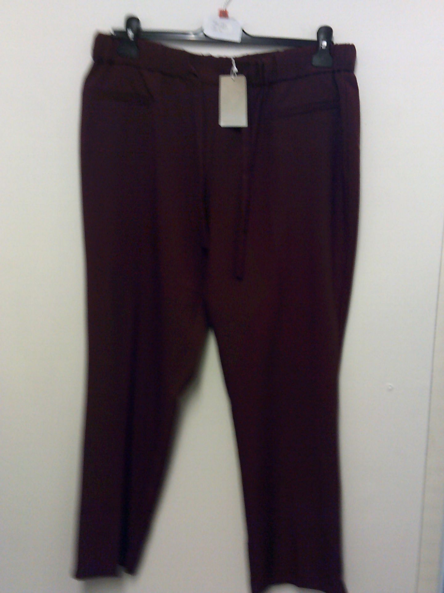 ANTHOLOGY BURGUNDY TROUSER SIZE 18