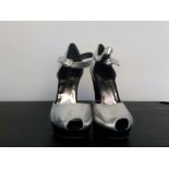 Sandra Silver Heels Size 5