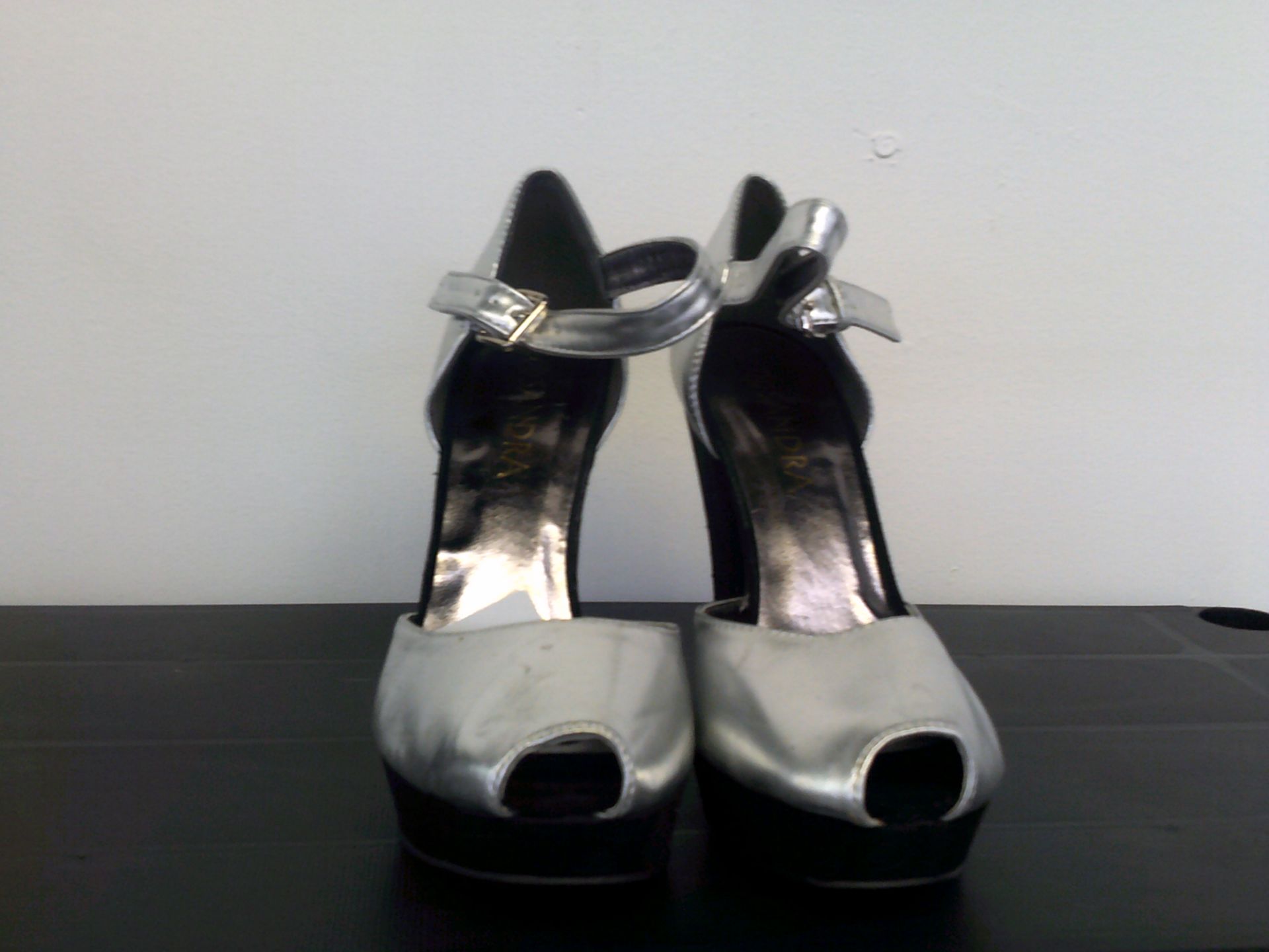 Sandra Silver Heels Size 5