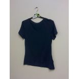 M&S FITTED LADIES V NECK BLUE TSHIRT SIZE 12