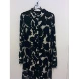 ANISTON CASUAL BLACK PATTERNED BLOUSE SIZE 14