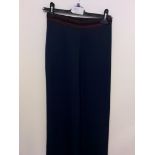 M&S NAVY FLARED TROUSER SIZE 8