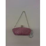 PINK ALL OVER DIAMANTE CLUTCH BAG