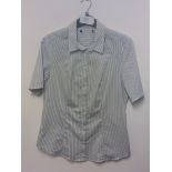 M&S STRIPED WORK BLOUSE SIZE 12