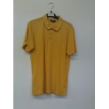 Mens Yellow Polo Shirt Size Medium