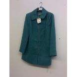ANTHOLOGY ZIP UP GREEN POLYESTER LINED COAT SIZE 14