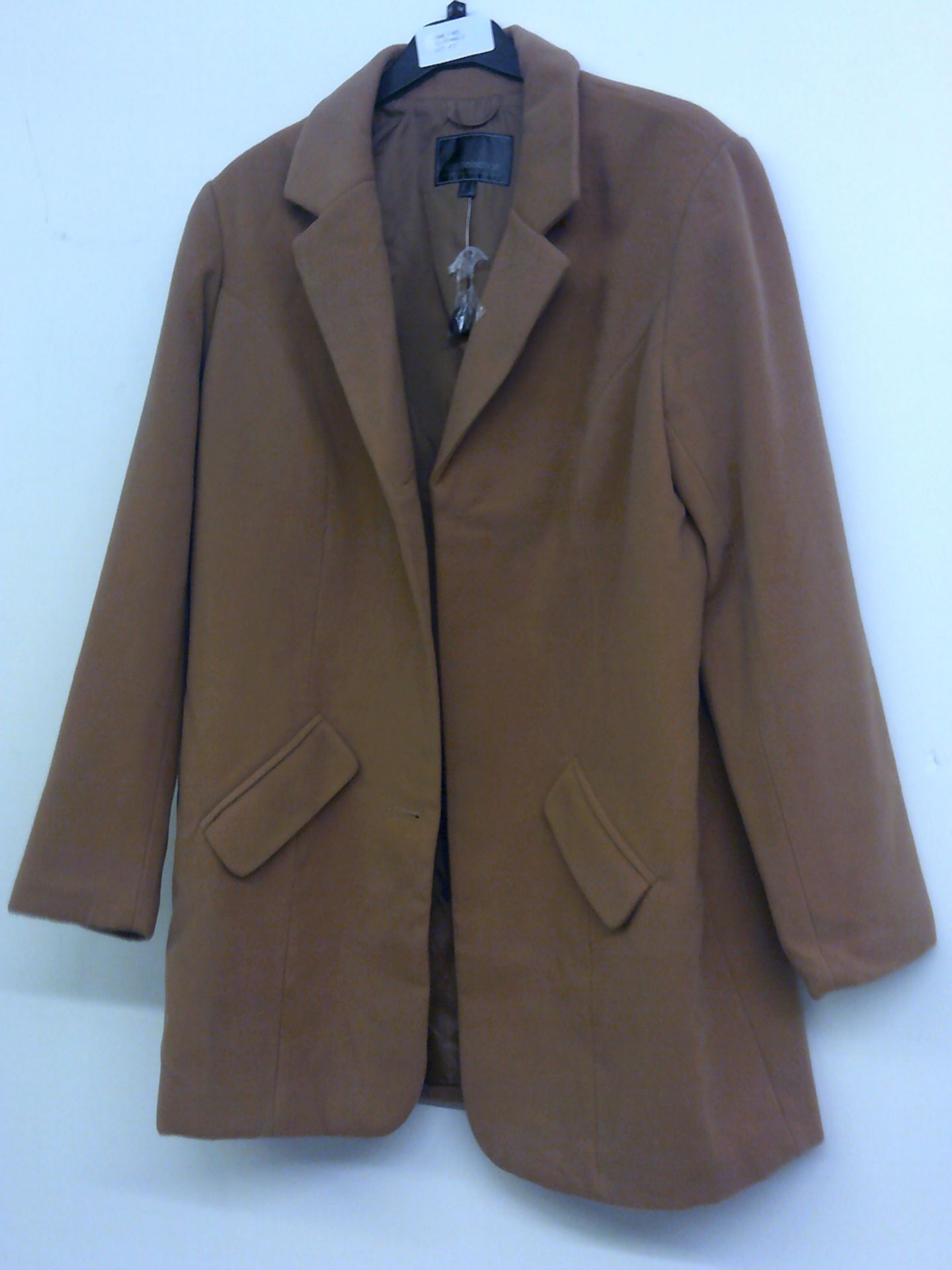 BONPRIX TAN COLOURED LONED COAT SIZE 14