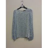 M&CO FLORAL LONG SLEEVE BLOUSE SIZE 8