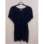 FRUIGI NAVY BLOUSE SIZE 16