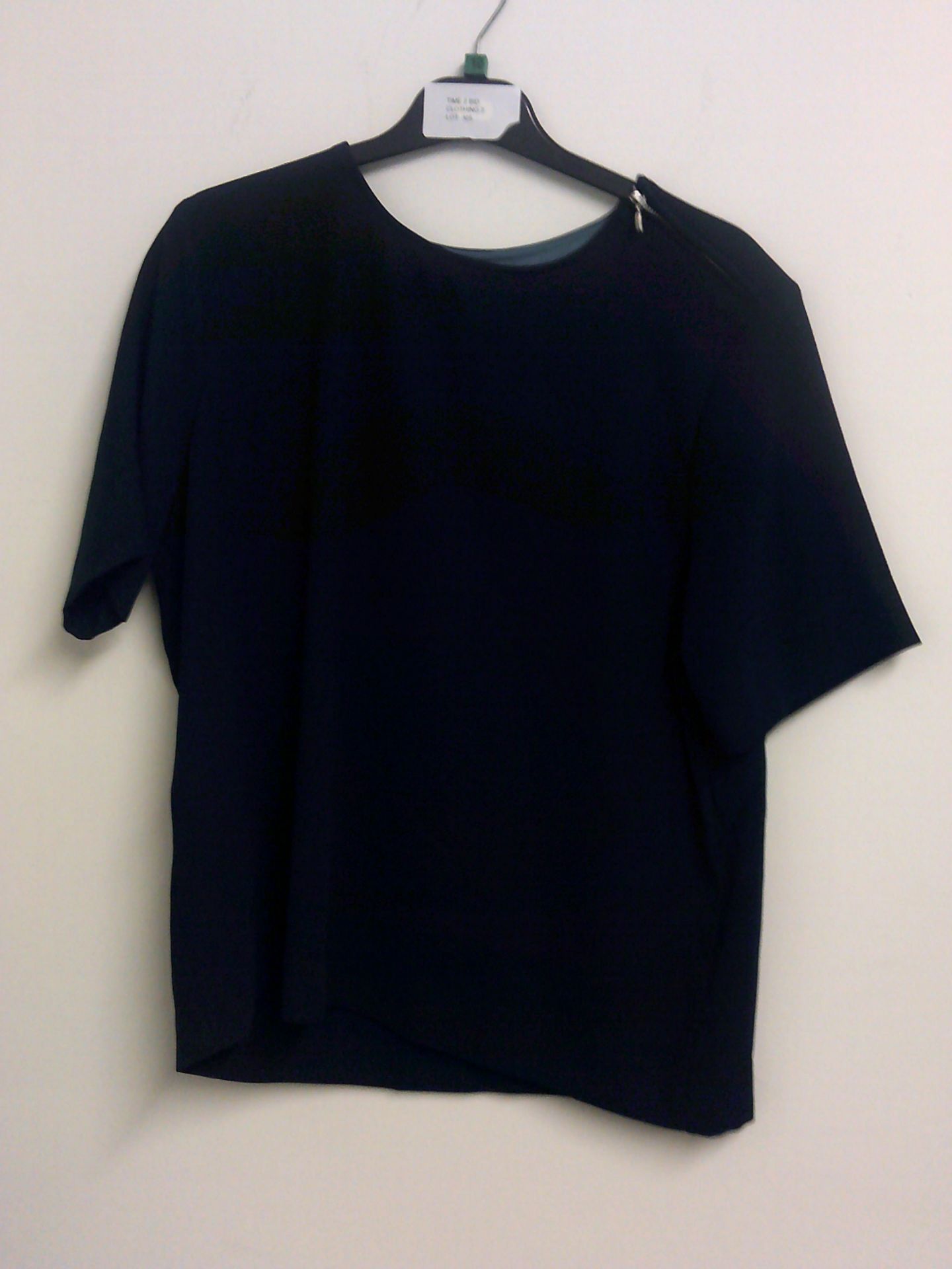 M&S NAVY BLOUSE WITH BACK FEATURE SIZE 12