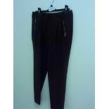 ANTHOLOGY LADIES BURGUNDY ZIP POCKET TROUSERS SIZE 14