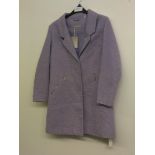 ANTHOLOGY PURPLE LINED COAT WITH ZIP POCKETS SIZE 14