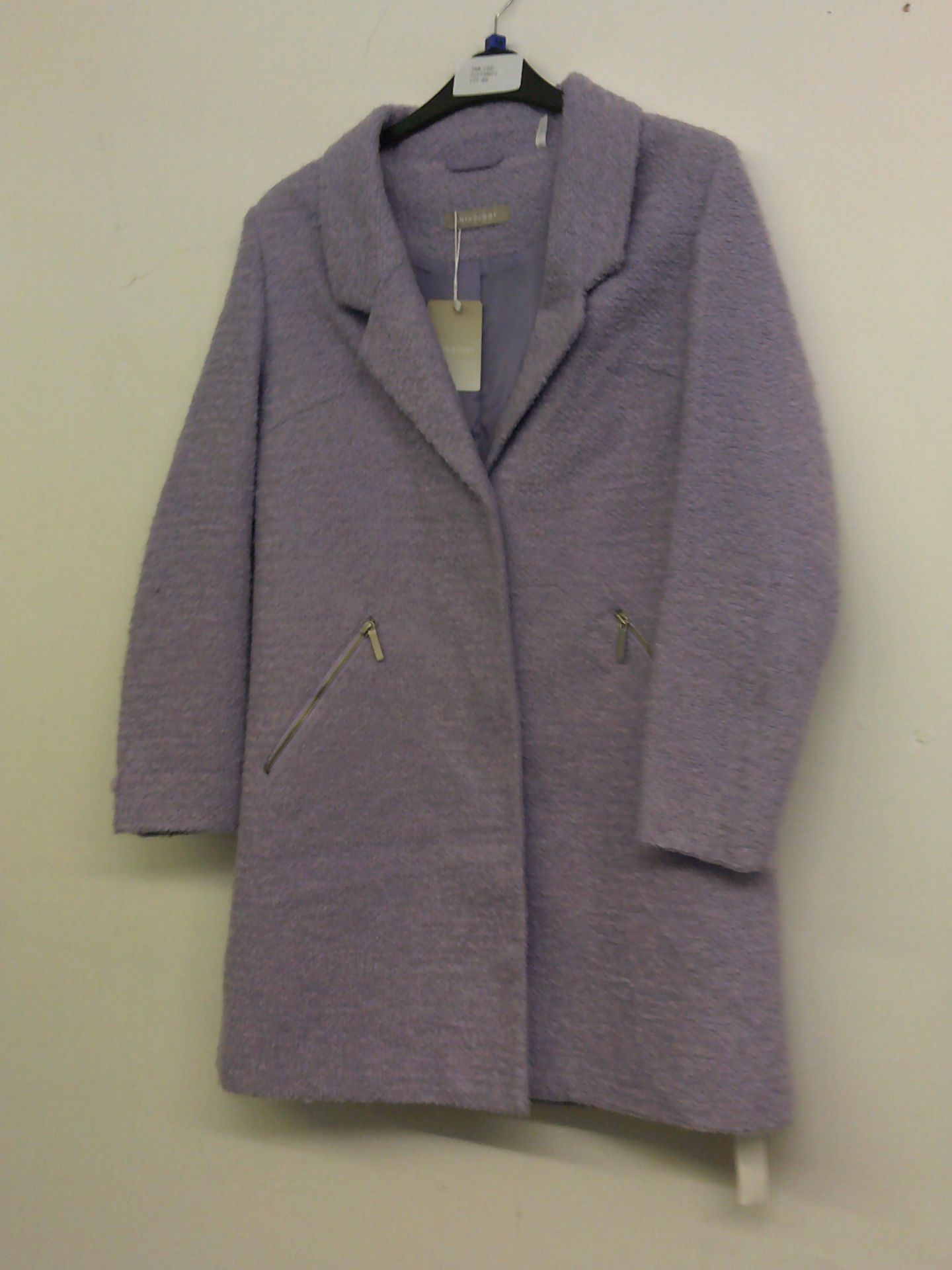 ANTHOLOGY PURPLE LINED COAT WITH ZIP POCKETS SIZE 14