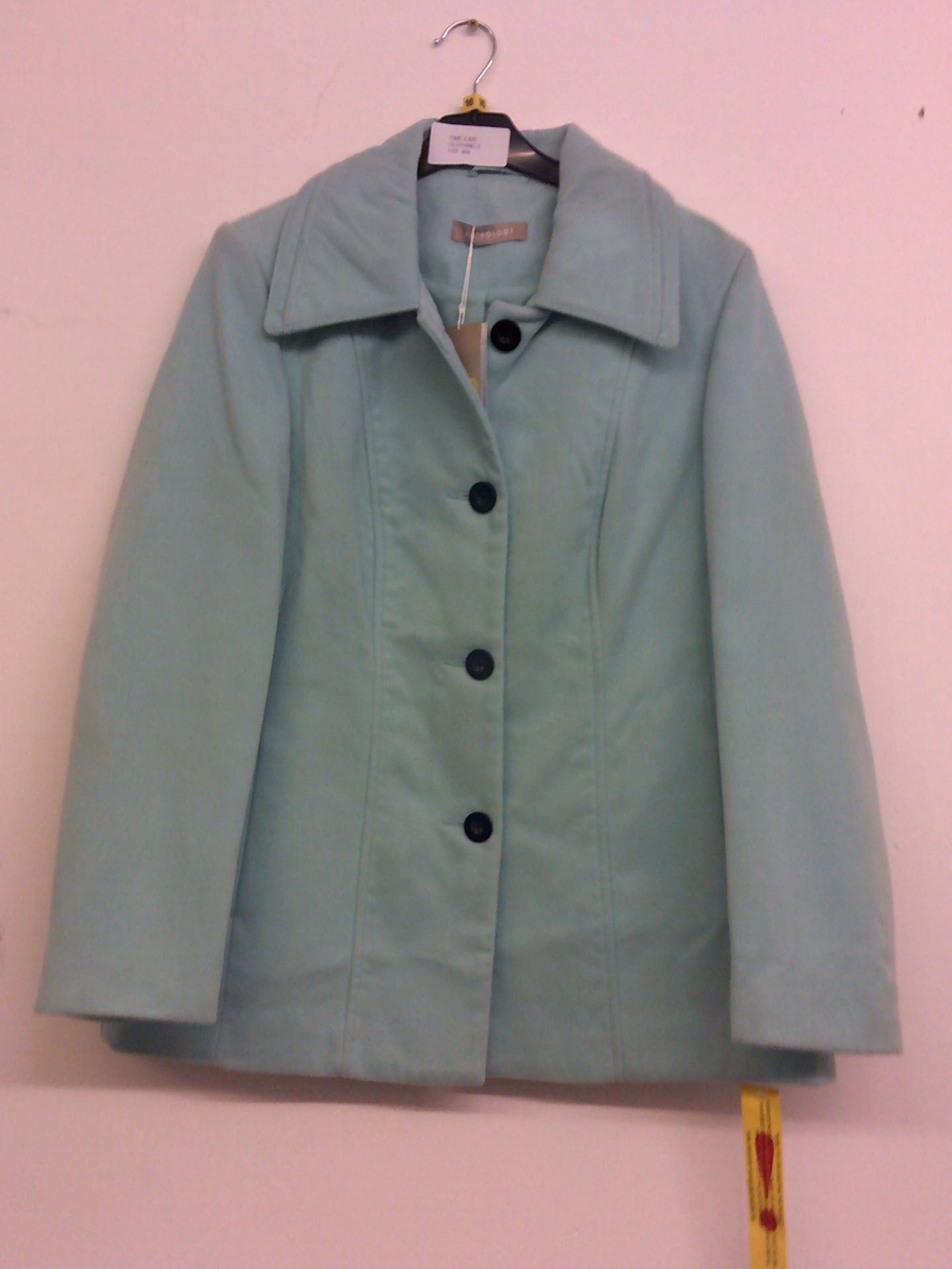 ANTHOLOGY SHORT GREEN LINED COAT SIZE 16