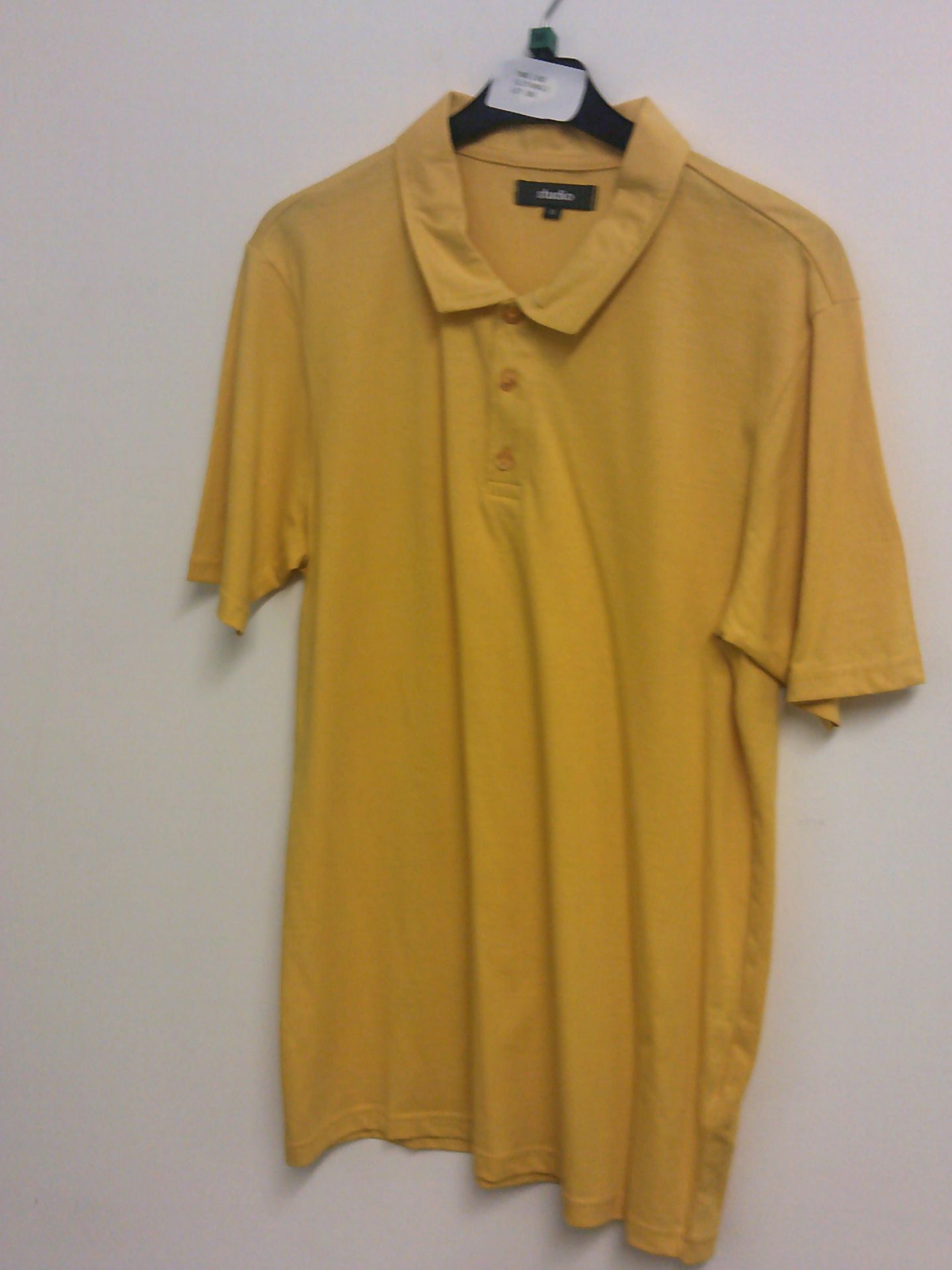 STUDIO MENS MUSTARD POLO SHIRT SIZE M