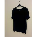 M&S LADIES BLACK SHORT SLEEVED CREW NECK TSHIRT SIZE 10