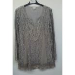 Together Silver Lace Top Size 12