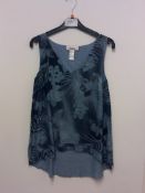 TESINI FLOWERED VEST TOP SIZE 10