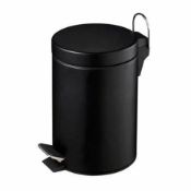 Home black 3 litre pedal bin with removable inner bin (Delivery Band A)