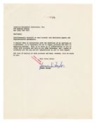 James Taylor 1970s/1990s Contract & Correspondence (USA)